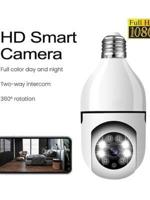 Wireless Light Bulb Monitor Camera 1080P