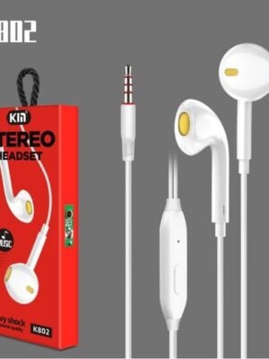 KIN-Heavy Shock Music Earphone with Mic 3.5mm (Jack Compatible for All Smartphones)